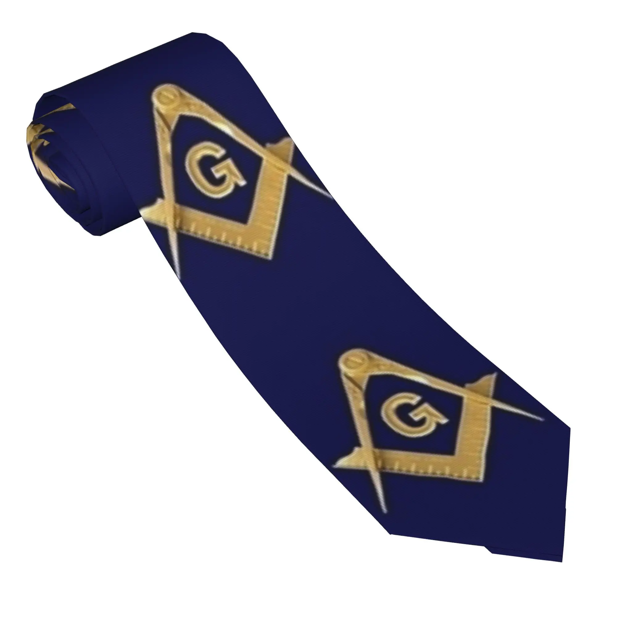 Masonic Freemasonry Symbol Tie Freemason Business Neck Ties Men Cool Fashion Necktie Accessories High Quality Pattern Collar Tie