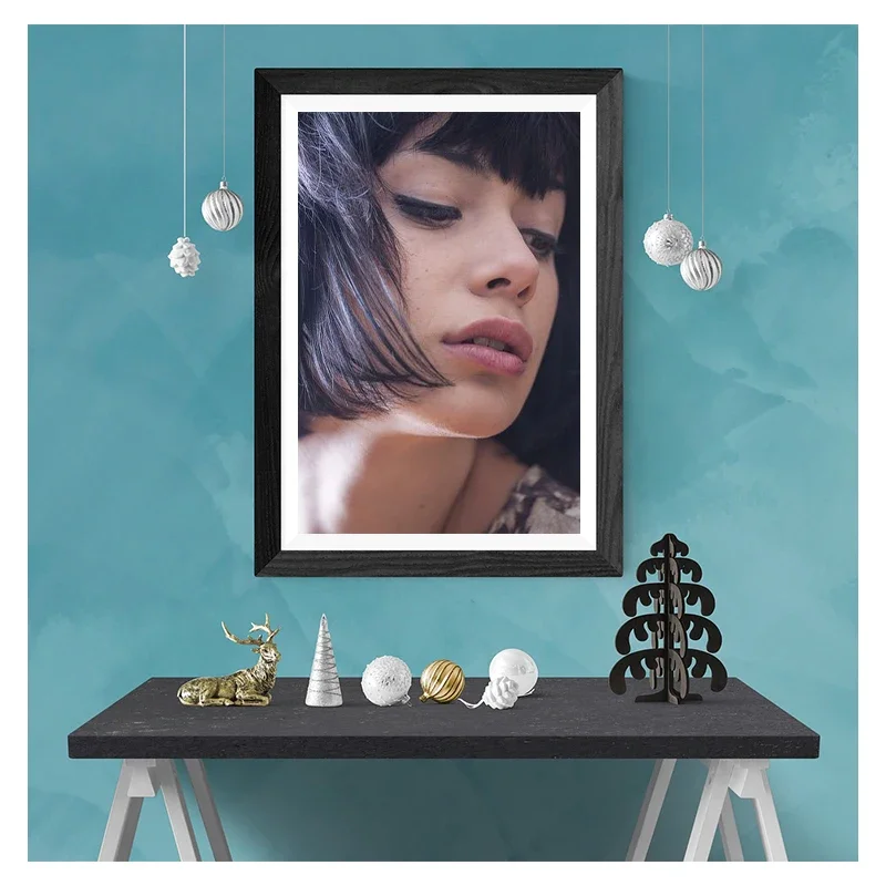 Display and Frame for Fine Painting Wall Art Smart Digital Canvas 32 Inch Wooden Frames Support Remote Control Album Wood CN;GUA