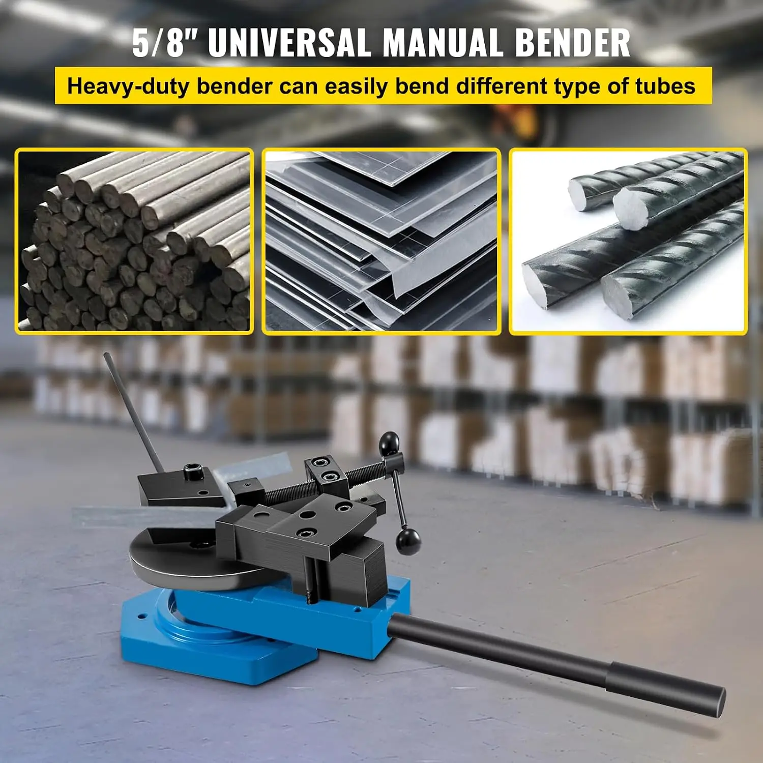 SBG-40 Manual Bender High-Hardened Steel Scroll Bender Combination of Scroll Radius and Angle Bending Universal Metal Rod Bender