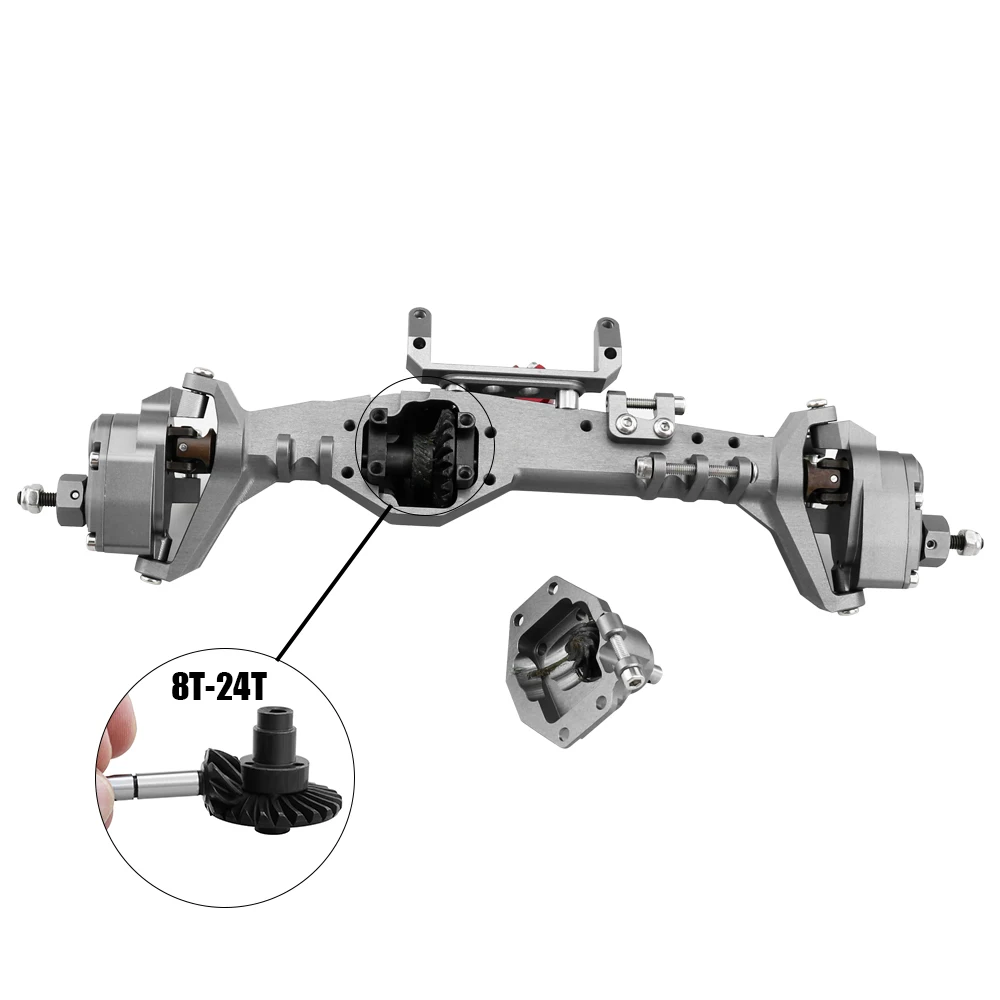 Todo o eixo portal dianteiro e traseiro do metal, 1:10 RC Crawler, Capra axial 1.9, Buggy F9 UTB AXI03004 Wraith 90018 RR10, parte da elevação