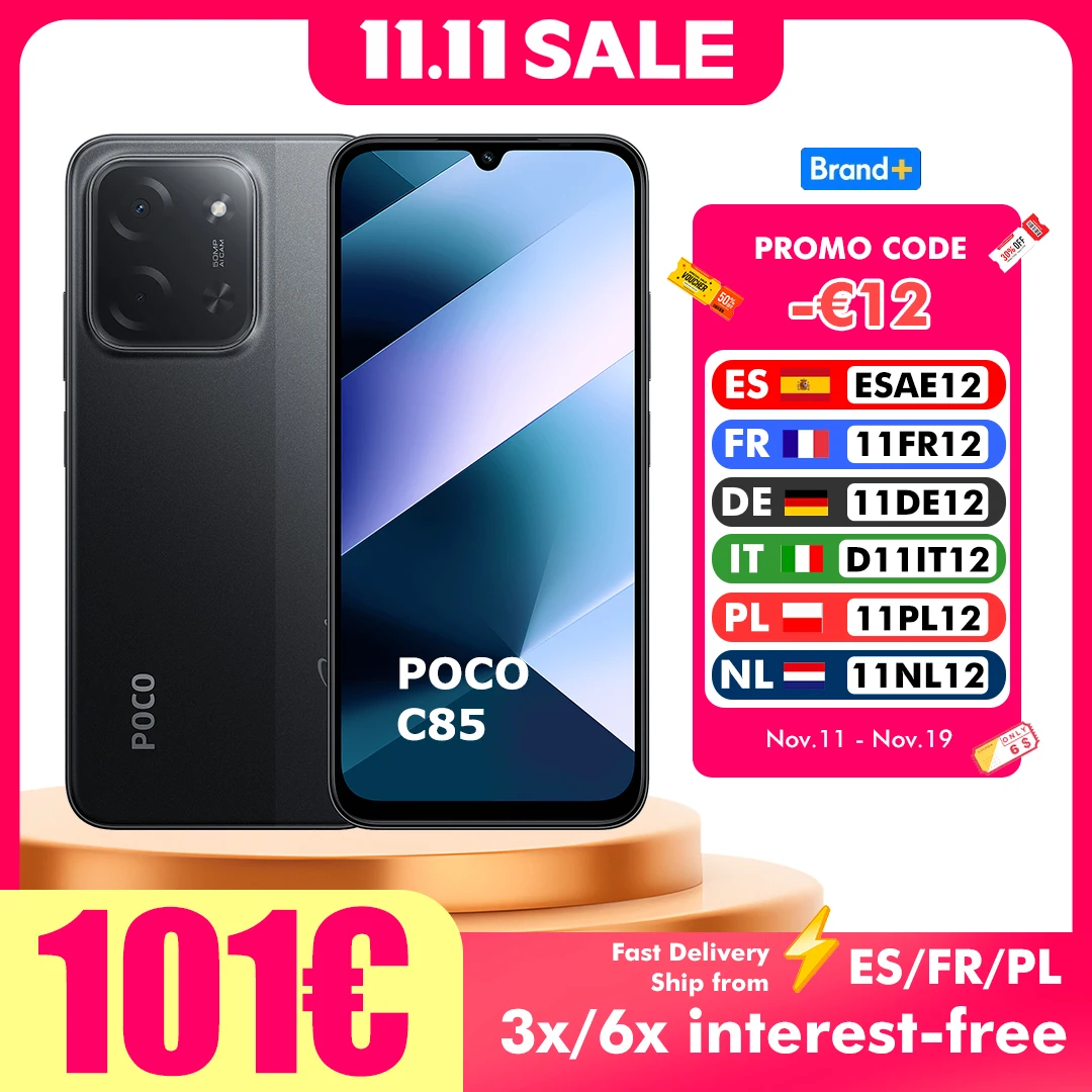 POCO C85 6GB/128GB 8GB/256GB NFC Version mondiale Smartphone 50MP caméra 6000mAh batterie POCO C85 6GB/128GB 8GB/256GB NFC Version mondiale Smartphone 50MP caméra 6000mAh batterie