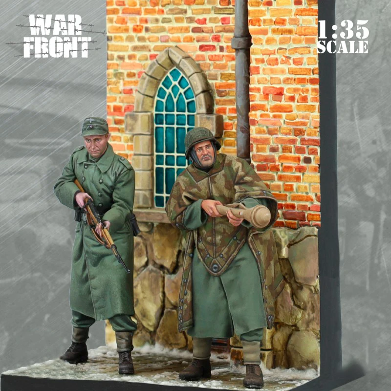 1/35 Resin Model Figure Kits GK , Two People，Including Scene，Military Theme，Unassembled And Unpainted,341J