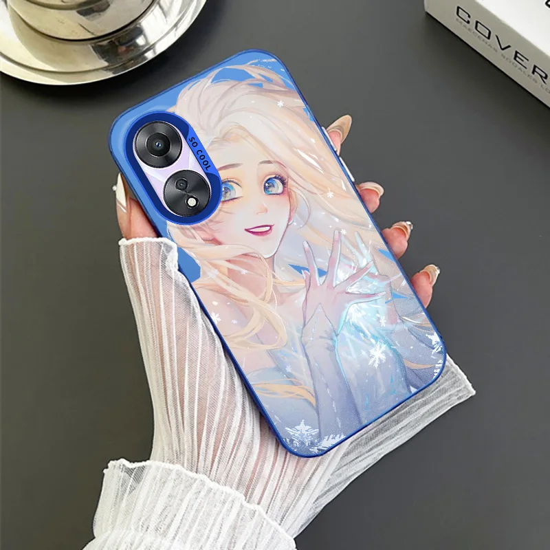 Disney Frozen Elsa For OPPO A 31 37 38 55 57 58 74 76 78 94 98 Reno 6 7 8 Z T Pro Colorful Phone Case Soft Funda Silicone Cover