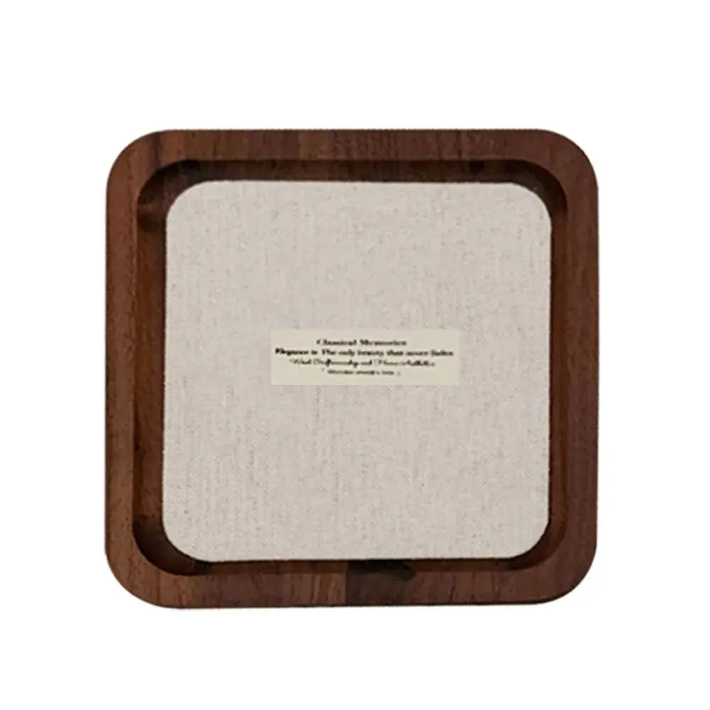 الجوز الملونة علبة مجوهرات خشبية تصميم الرجعية خشب متين حلقة عرض صينية مادة خشبية نمط الحد الأدنى #4