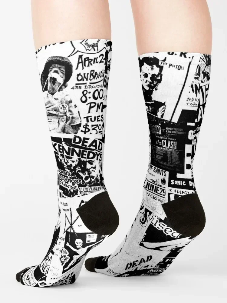 Punk Flyers Collage Socks sport hockey winter gift Boy Child Socks Women's
