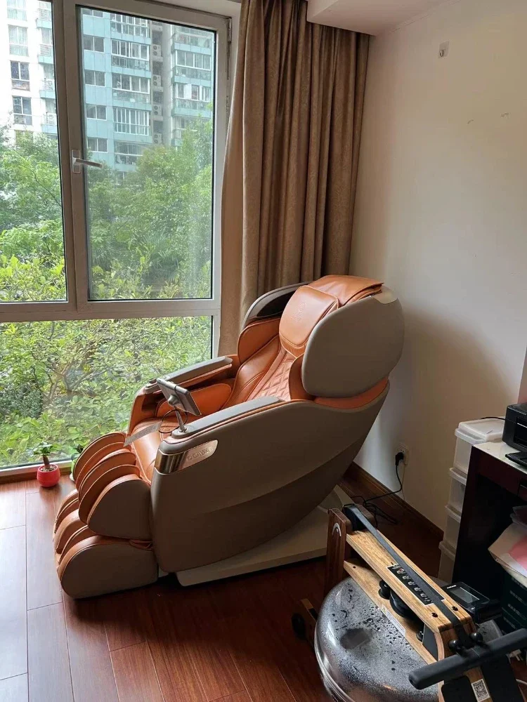 Massage Chair Maple Leaf Yellow Full Intelligent Luxury Space Capsule