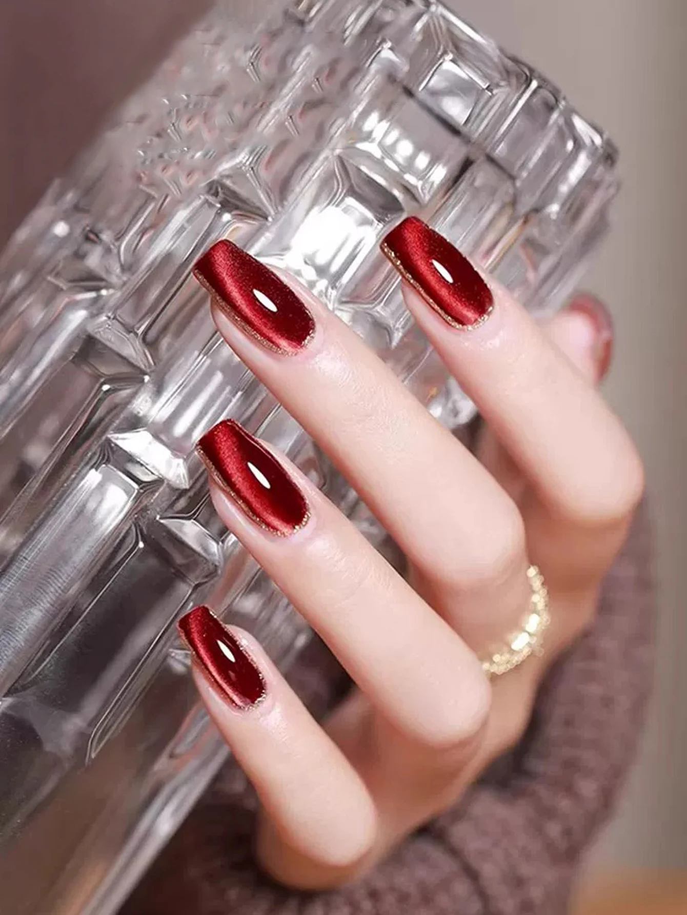 1-6PCS 12ml 베리 레드 캣 아이 마그네틱 젤 샤인 글리터 세미 퍼머넌트 소크 오프 UV 바니시 네일 용품