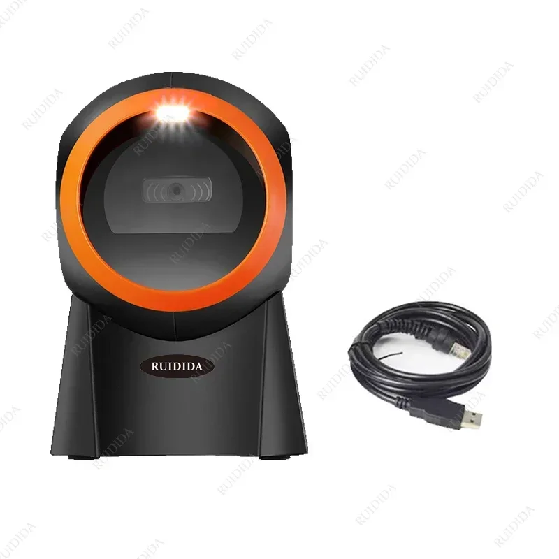 Scanner USB Hands-Free 2D Desktop Bar code Reader Ominidirectional QR Barcode Scanner Support Screen Scanning Platform Scanner
