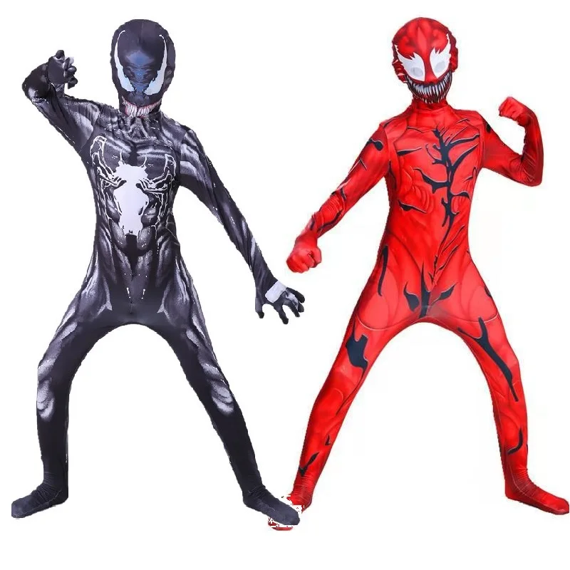 New Venom Costume Cosplay Superhero Venom Spiderman Costumes Cuit Jumpsuit Bodysuit Anime Halloween Adult Kids Children Boys