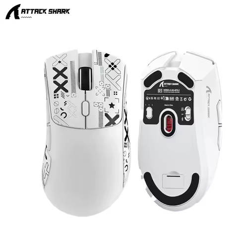 Attack Shark R1 Gaming Mouse Wireless Bluetooth 2.4G TYPE-C Wired Three-mode Mice PixArt PAW3311 18000dpi 1000Hz For Gamer PC