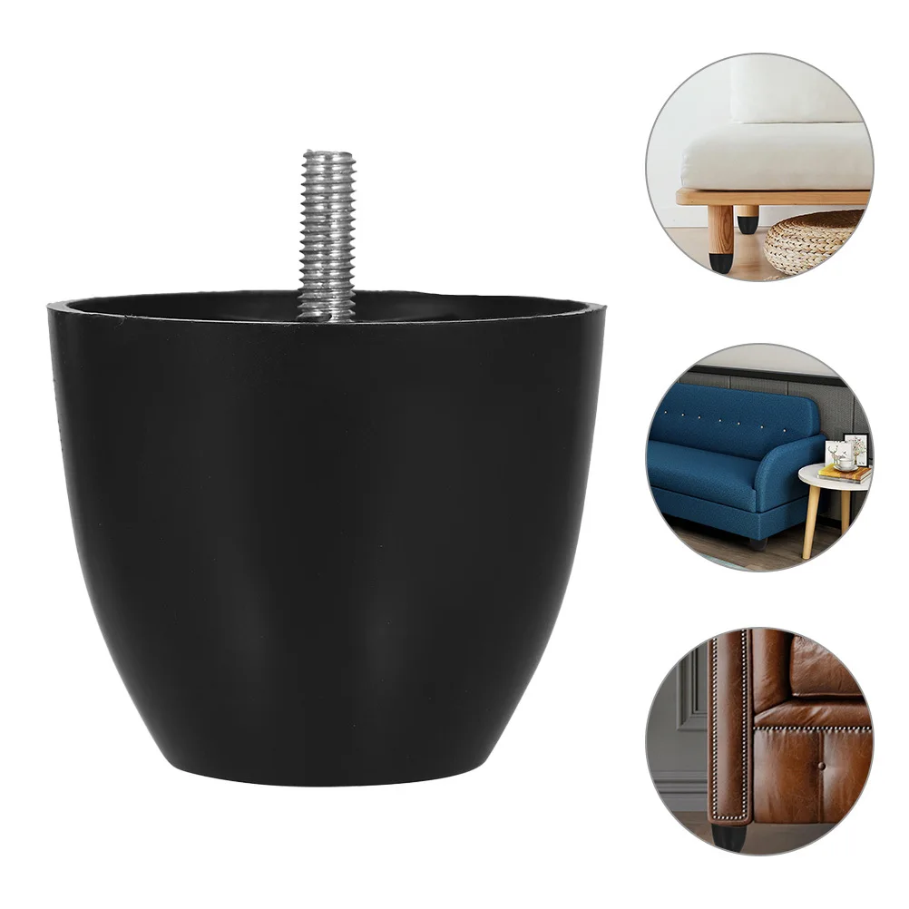 

6 pcs Furniture Legs Plastic Metal Replacement Feet For Sofa Chair Table Desk Easy Install Sturdy Durable Adjustable Bed Support