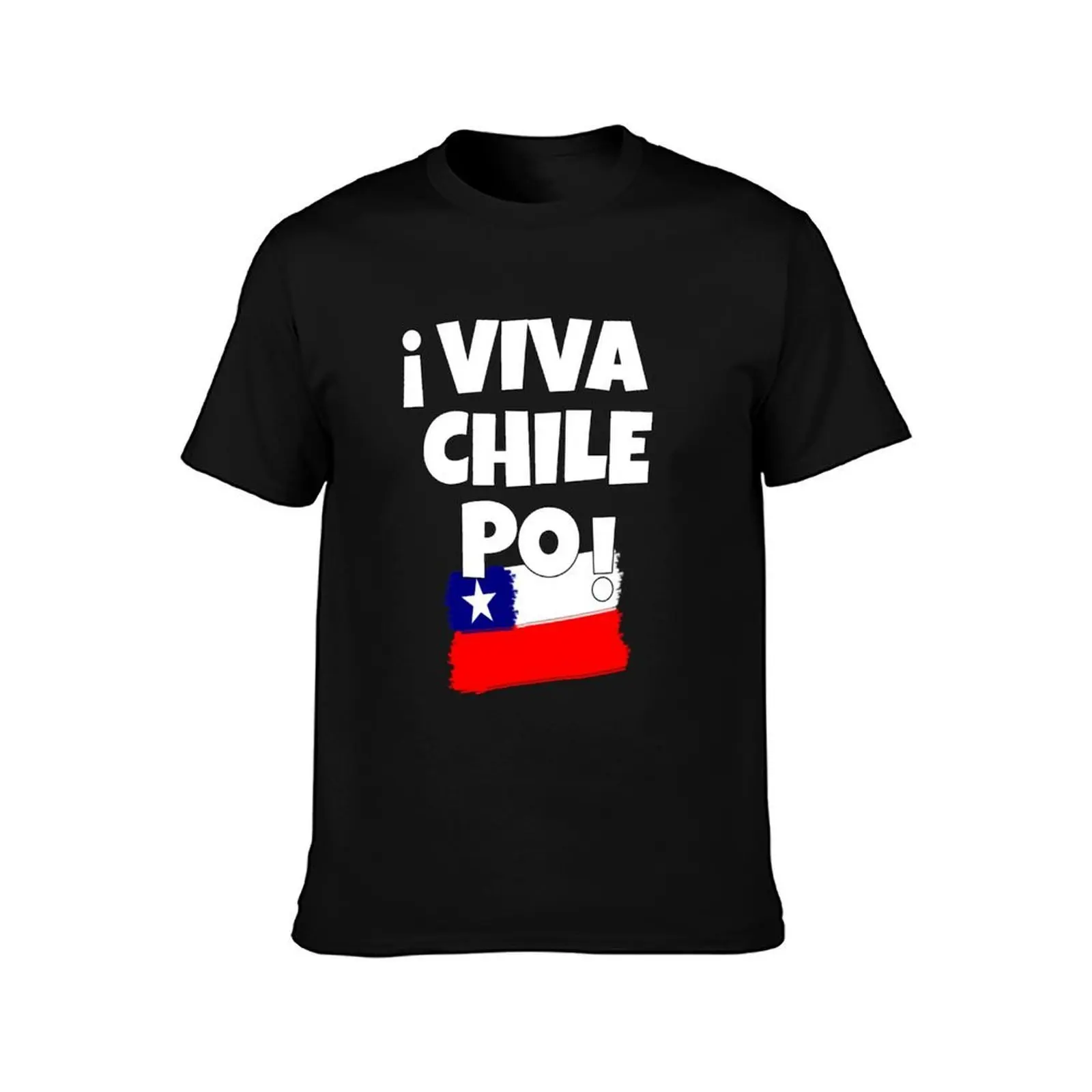 Viva Chile Po Artistic Design For Born In Chile T-Shirt Gym Wear Breathable Short Sleeve Tee