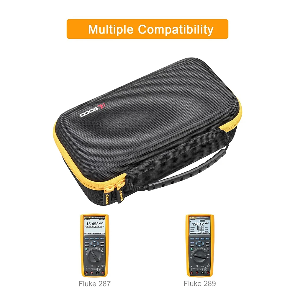 Protective Hard Case for Fluke 289/287 True-RMS Logging Multimeter & UNI-T UT181A TRMS Datalogging Digital Multimeter(only case)