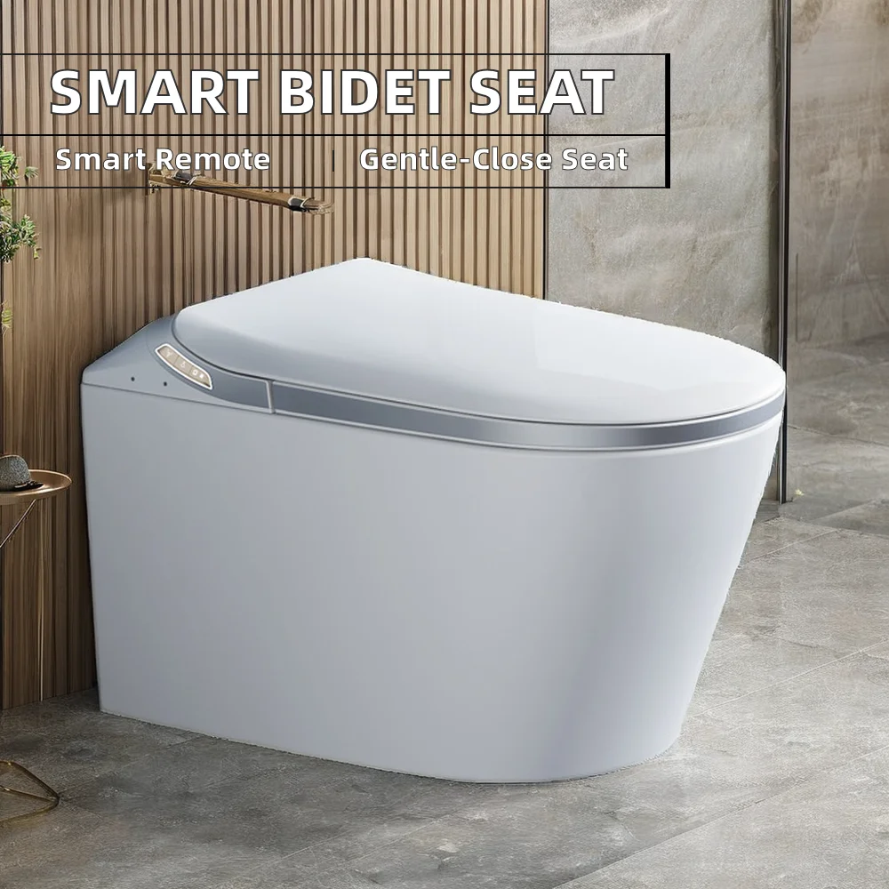 Toilet Bidet Modern Intelligent Electronic Bidet Smart Round Toilet Seat Cover With Remote Control