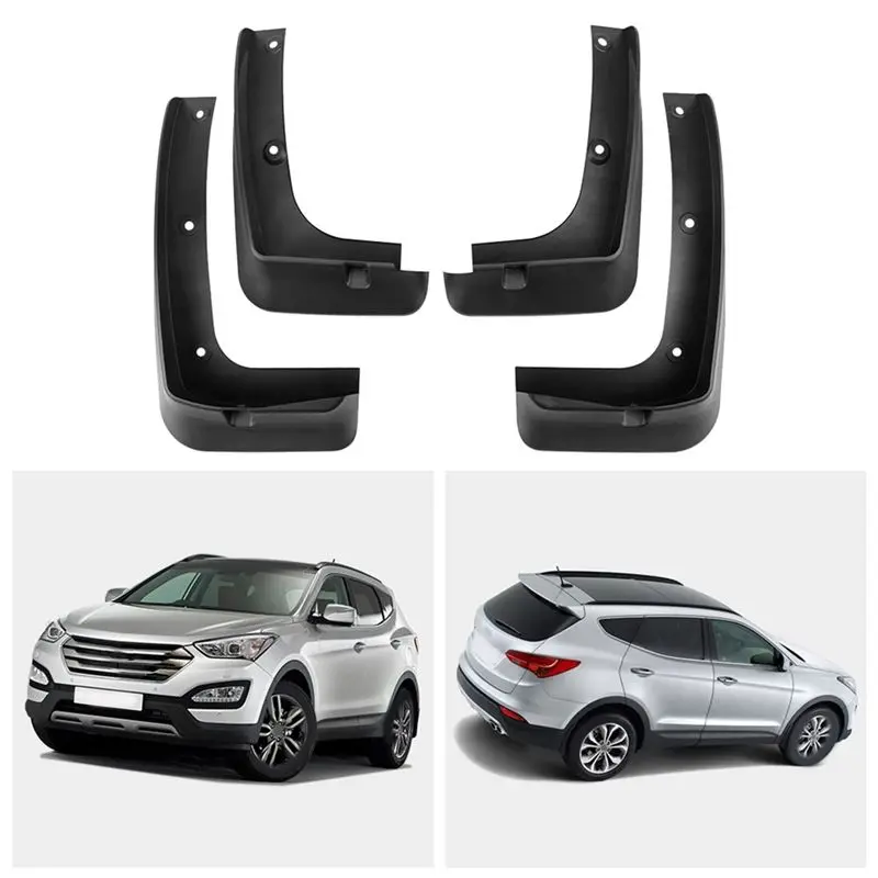Car Mud Flaps For Santa Fe LX Ix45 2013 - 2018 Mud Flaps Splash Guards Mud Flap Mudguards Styling-A61E