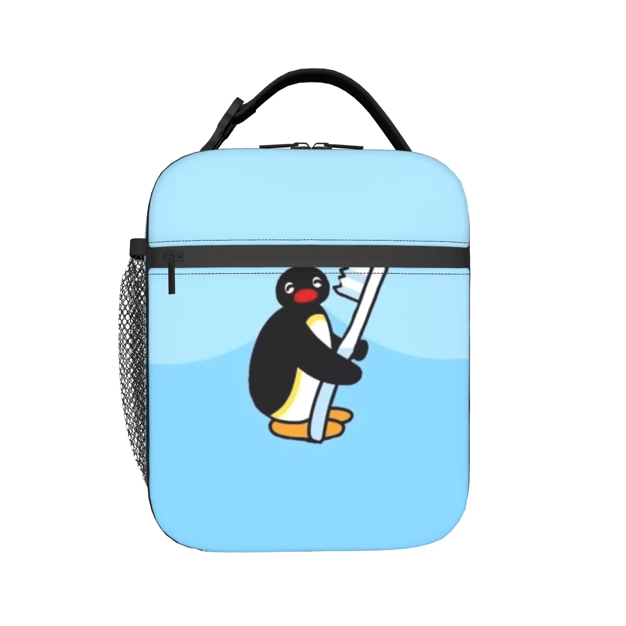 Pingu Cartoon Penguin Thermal Insulated Lunch Bag for Travel  Portable Food Bag Container Men Women Thermal Cooler Food Box
