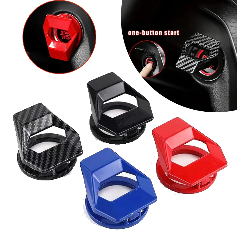 Car Engine Start Switch Button Cover Car Ignition Push Button Protective Covers Cap Car Interior Auto Decorative Accessories