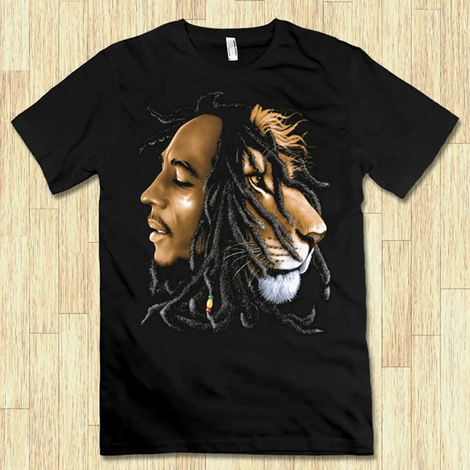 Camiseta Bob Marley Lion Original Art 100% Algodón para Hombre y Mujer, Todas las Tallas, Estilo Vintage Lavado, Ropa de Diseñador Unisex