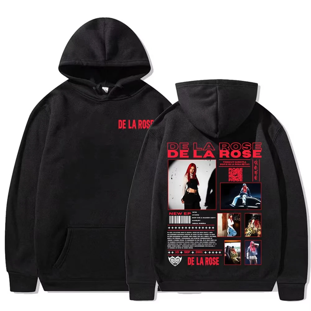 

Singer Dela Rose Album 2025 Tour Graphic Hoodies Men Women Fashion Hip Hop Aesthetic Sweatshirts Casual Cozy High Quality Hoodie