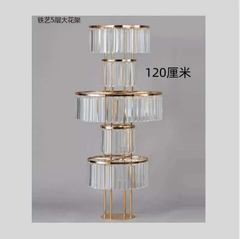 Electroplated Wedding Aisle Flower Stand, Stackable Tiered Vase Holder for Ceremony & Reception Decor