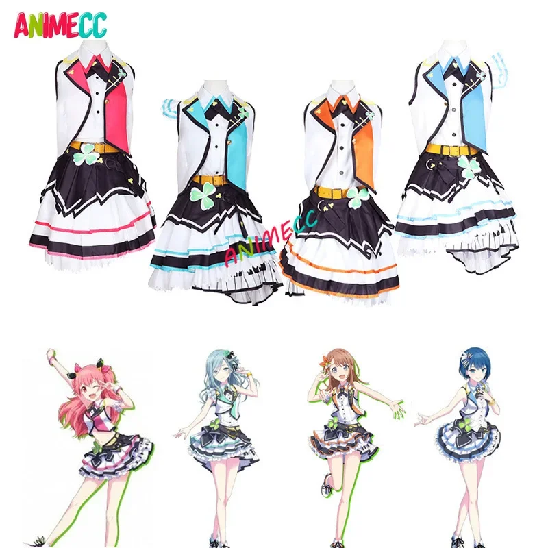 

ANIMECC Project Sekai Colorful Stage Hanasato Minori Kiritani Haruka Hinomori Shizuku Momoi Airi Cosplay Dress Costume Wig Women