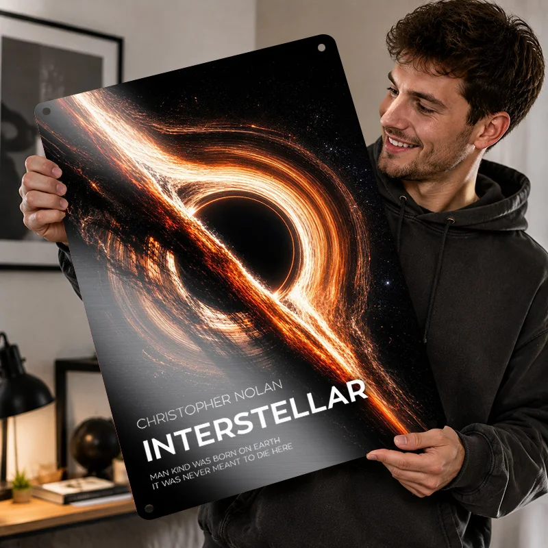 Interstellar 2 Aluminum Posters Personalized Metal Tin Sign Collectible Astronomical Wonder Scene Wall Art Ideal In Space Lounge