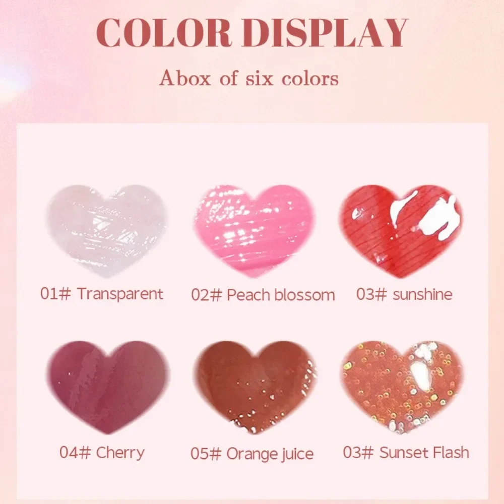 MAGIC CASA 6 sztuk/zestaw nawilżający galaretkowy olejek do ust długotrwały nawilżający gładki połyskujący nawilżający płyn do ust balsam pielęgnacyjny kosmetyk