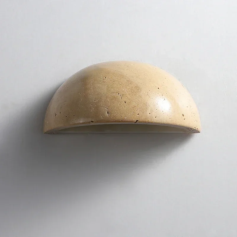 Luma Modern Design Sense Semi Circular Living Room Corridor Background Wall Light Wabi Sabi Bedside Stone Decorative Sconce Lamp