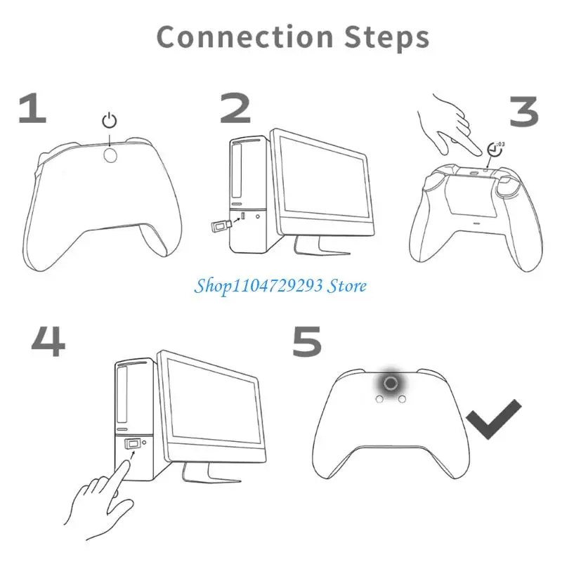 Y2GD Robusto adattatore per giochi wireless da costruzione Materiale resistente per l'uso da gioco