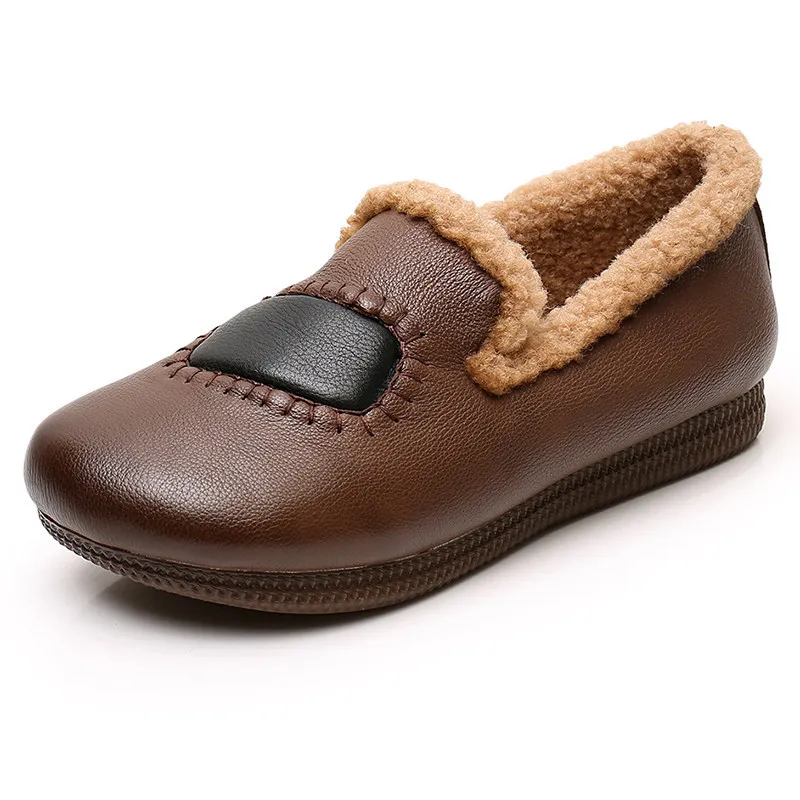 Warm Women's Shoes With Beef Tendon Bottom And Cashmere