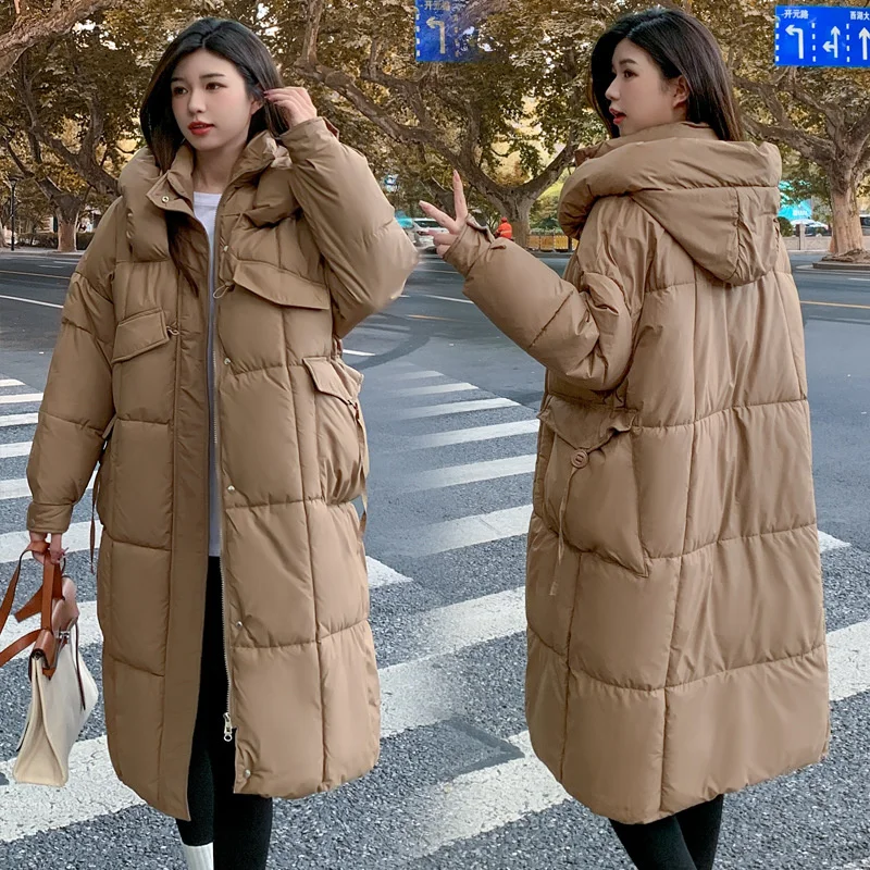 Winter Parker Women's Down Cotton Coat 2023 New Fashion Warm Thick Padded Cotton Clothes Loose Snow Wear Outerwear Female Parkas