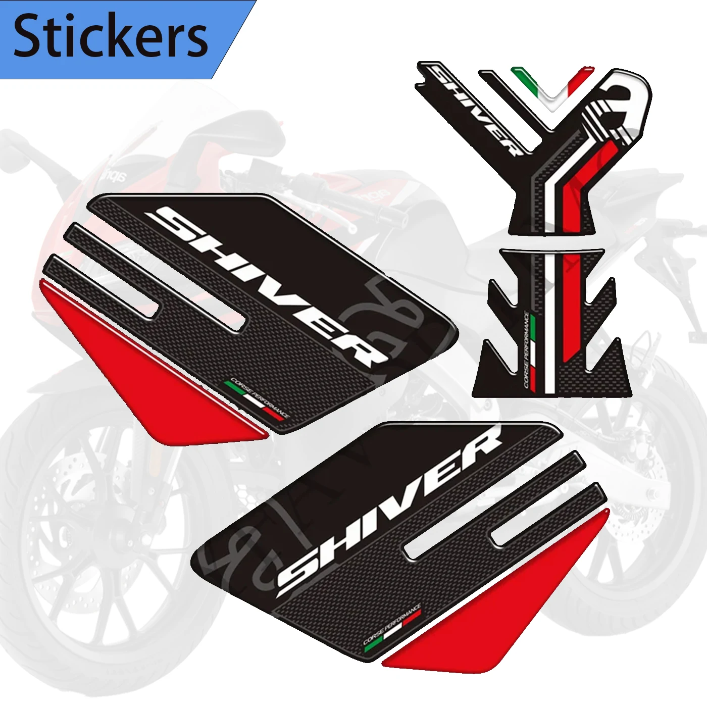 

Motorcycle For Aprilia SL 750 900 Shiver Tank Pad Grips Gas Fuel Oil Kit Knee stickers adhesive Decals Protector 2018-2022