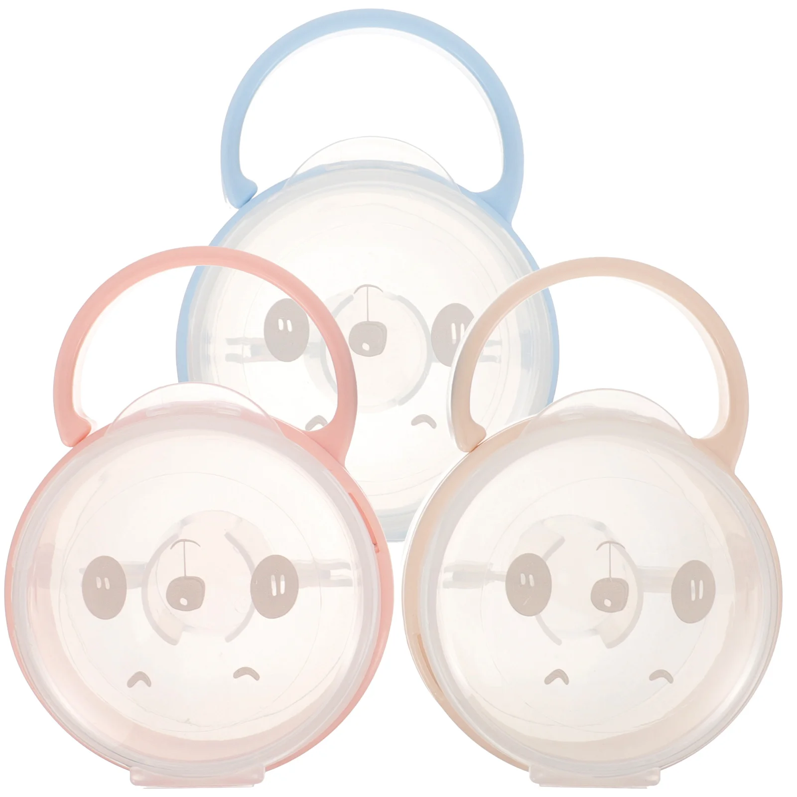 3Pcs Pacifier Storage Box Multi Purpose Compact Size Baby Pacifier Container for Handbag Diaper Bag House Organization Use