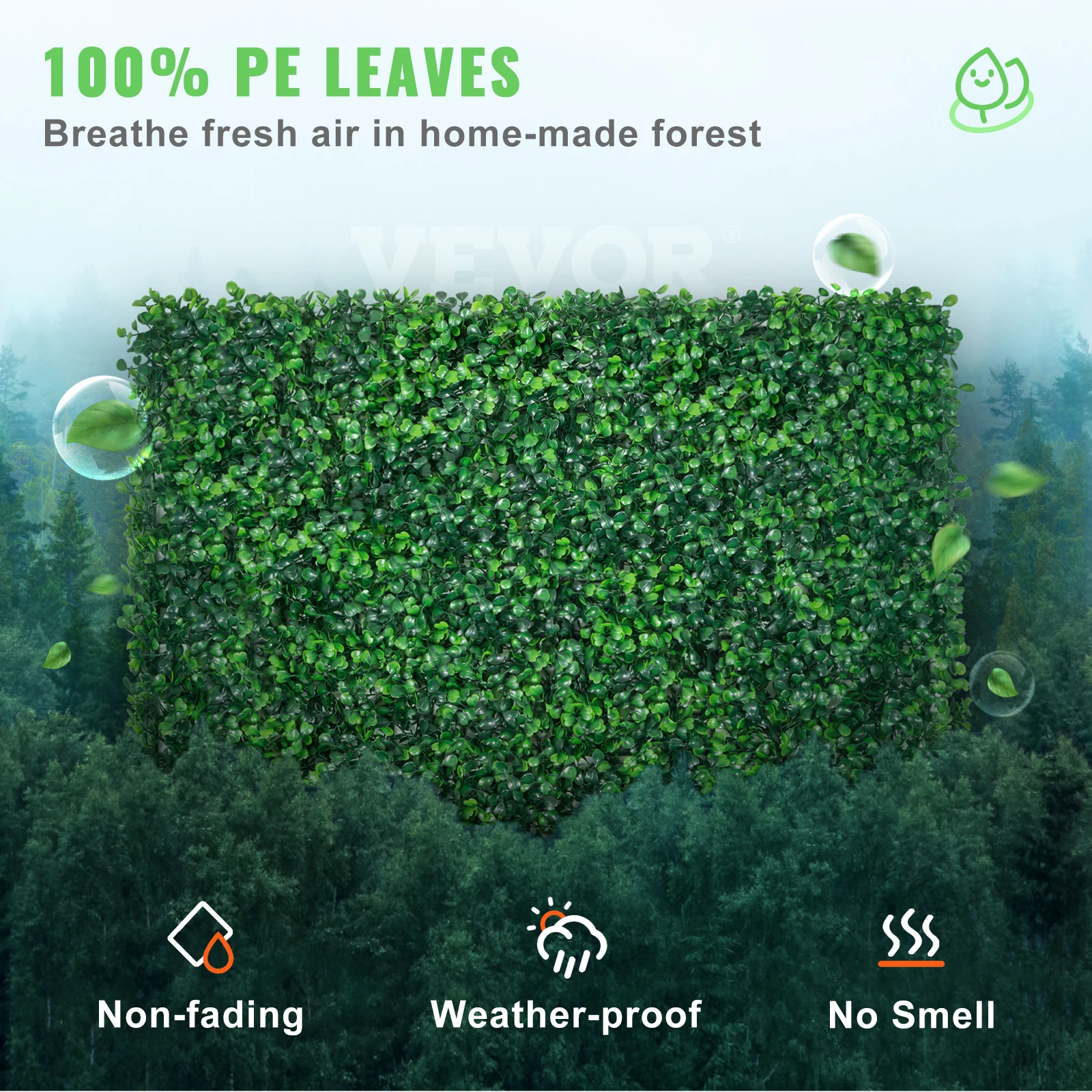 SucceBuy Artificial Boxwood Panel  24pcs 20x20/24x16 in Boxwood Hedge Wall Panels Artificial Grass Backdrop Wall Green Grass view 4