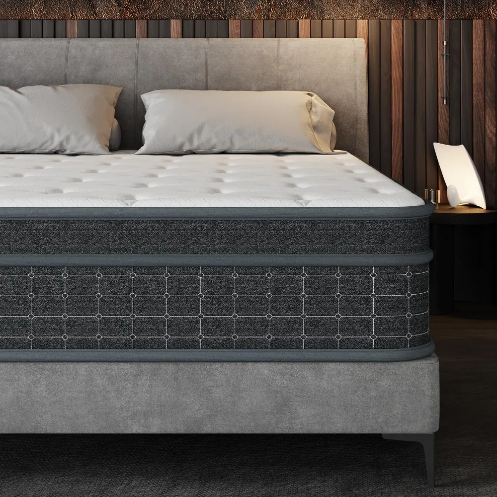 

Full Size Mattress, 12 Inch Full Mattress in a Box, Individually Pocketed Springs, Pressure Relief, Motion Isolation, Provides
