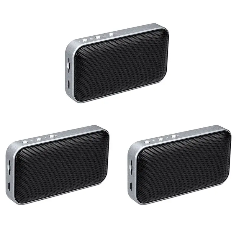 

AA08-3X Портативный беспроводной динамик Открытый мини-карманный аудиоультратонкий Bluetooth-динамик Громкоговоритель Поддержка TF-карты - черный