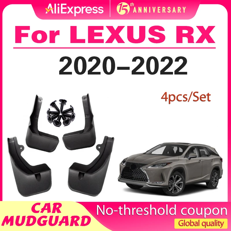

Mudguard For LEXUS RX 2020-2022 2021 Mud Flaps Mudguards Splash Guards Fender Mudflaps 4Pcs