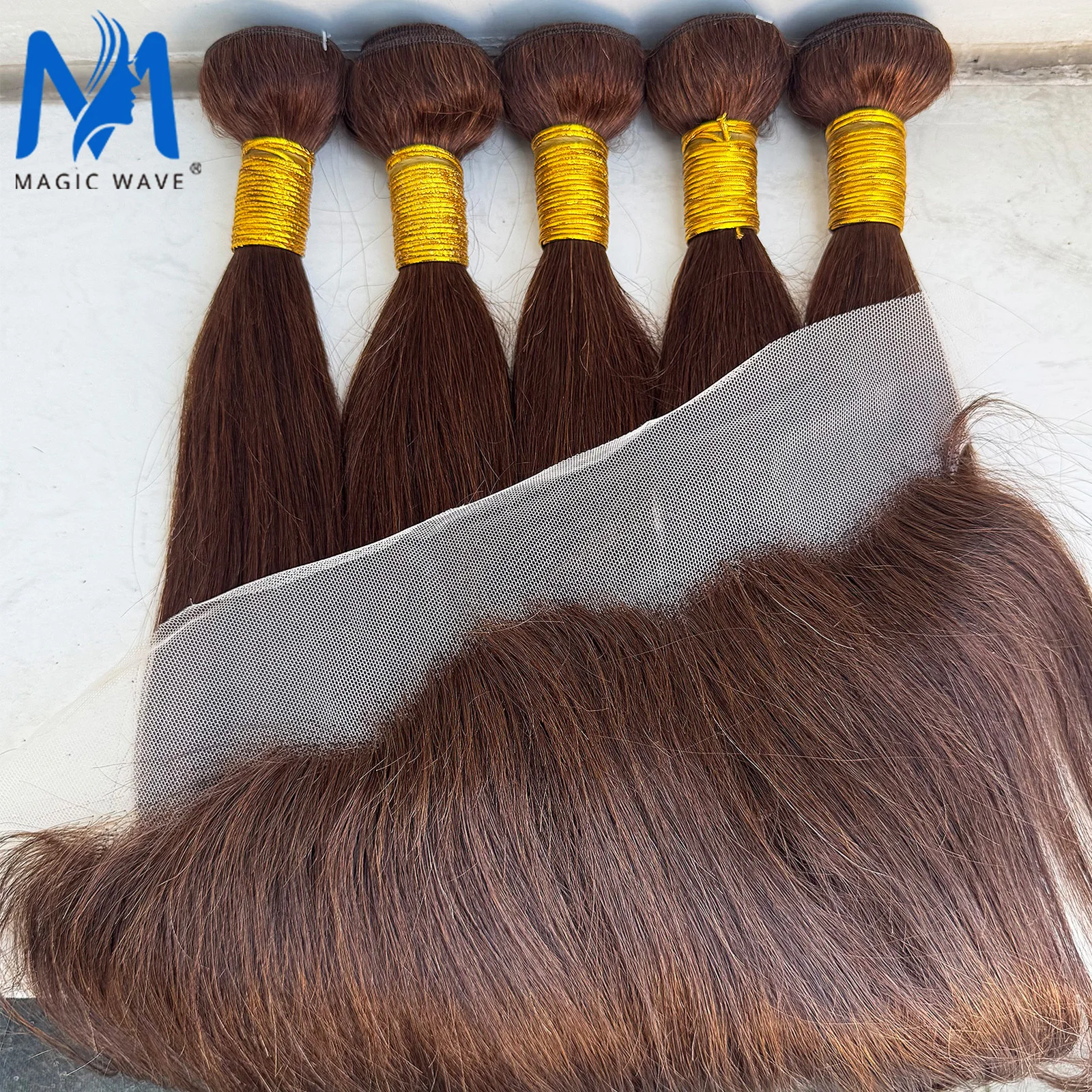 

Straight Human Hair Bundles with 13x4 Lace Frontal Brazilian Remy Hair Bundles with Transparent Lace Closure 8A Hair Extension