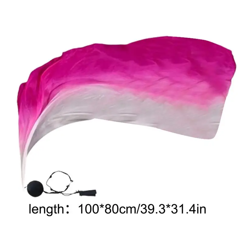 Dance Silk Veil Poi Elegant Silk Veil Scarf Poi Ball Streamer Elegant Belly Dance Poi Streamer Gradual Colors Silk Scarf Veil