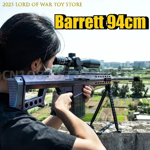 Barrett Fucile da cecchino Pistola giocattolo Realistica Pistola a proiettile morbido Grande manuale Blaster Armi softair Adulti Ragazzi Giochi all'aperto CS Fighting