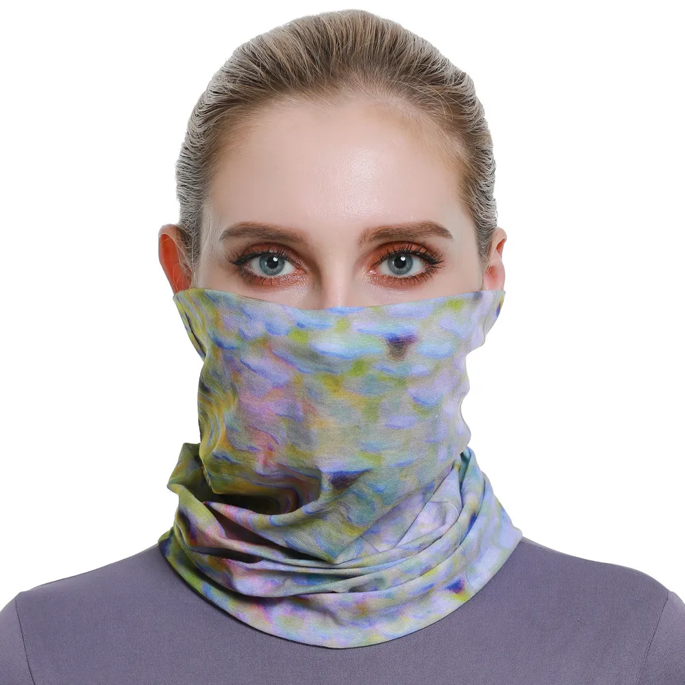 2024 Creative Fish Scale Ocean Shark Design Fishing Bandana UV Protection Face Mask Balaclava Cycling Headband Head Neck Scarf