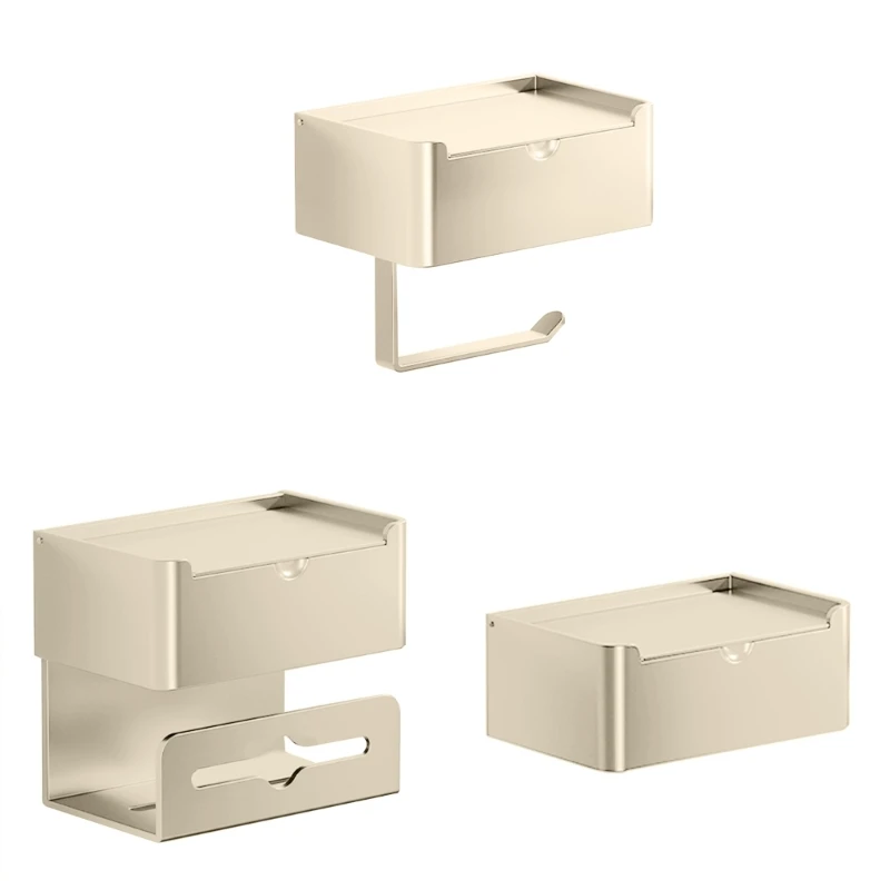 

Toilet Tissue Box Toilet Paper Holder Aluminum Alloy Paper Roll Dispenser