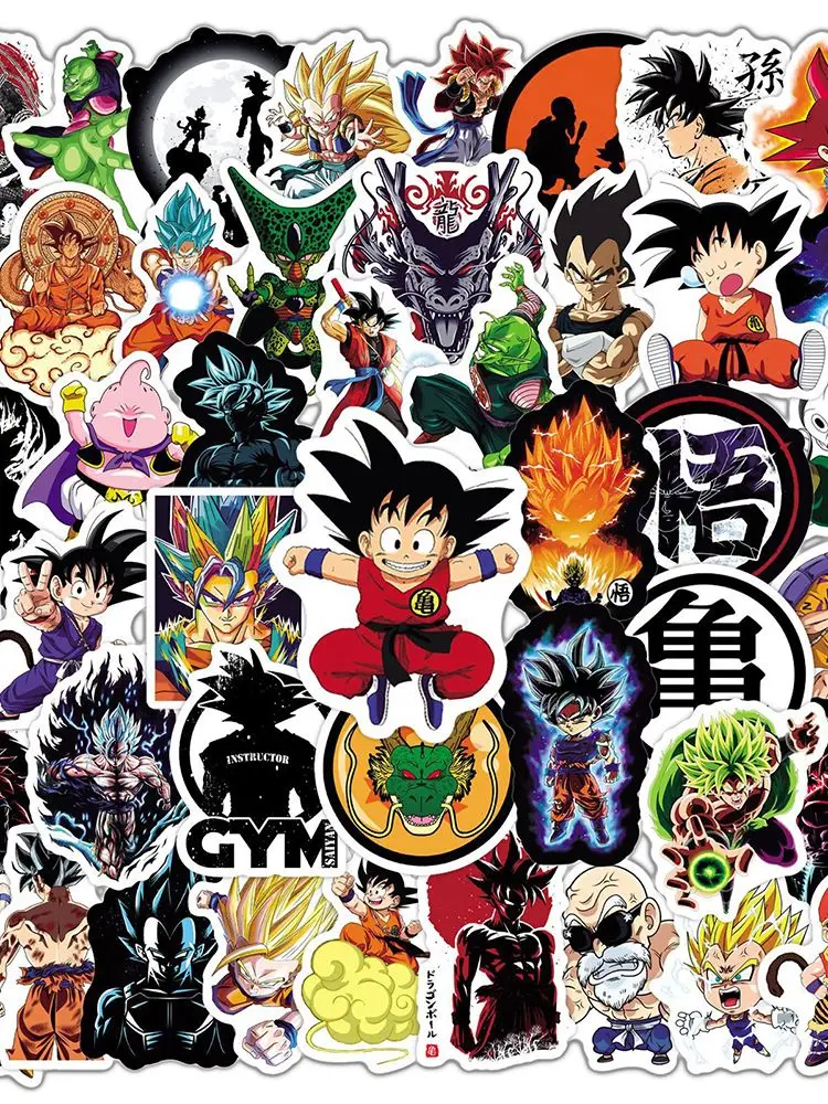10/30/50 PIÈCES Dragon Ball Cool Anime Autocollants Décoration BRICOLAGE Téléphone Portable Valise Ordinateur Portable Réfrigérateur Mur Graffiti Autocollant
