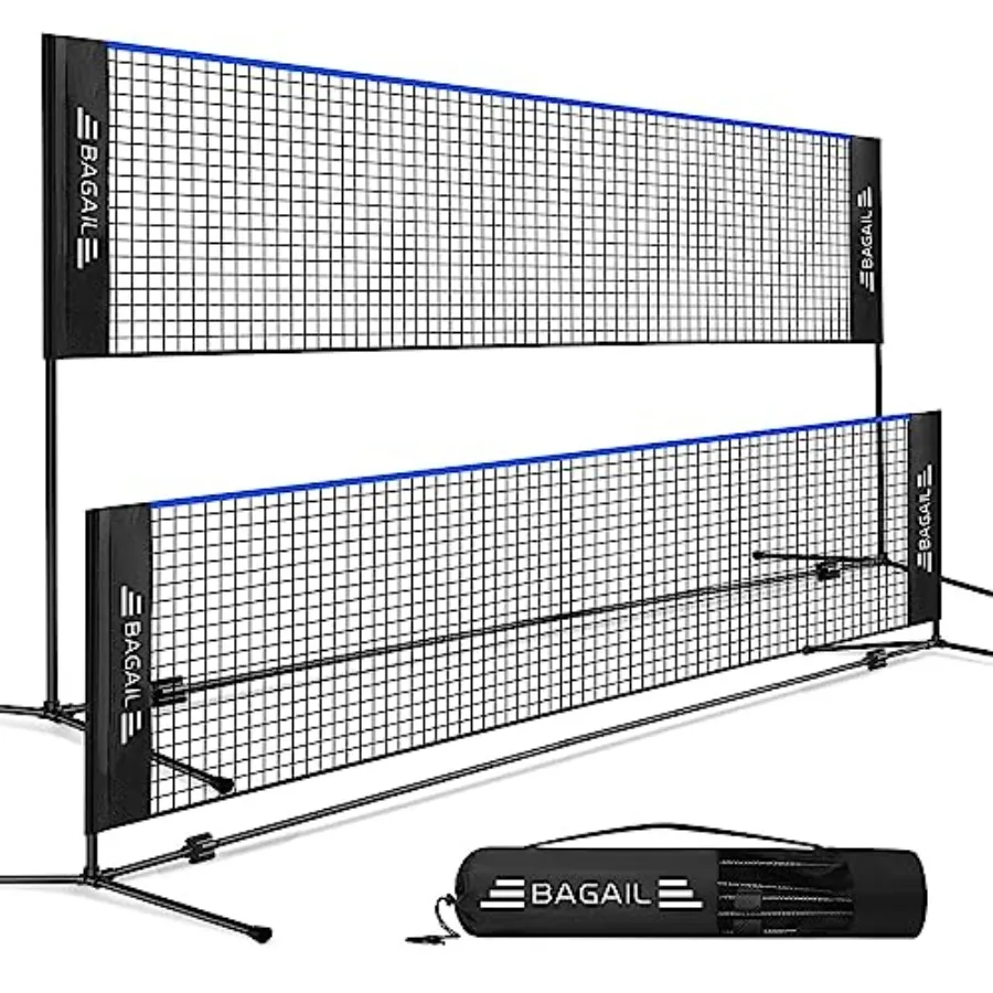 

Badminton Net, Height Adjustable Volleyball Net, Foldable Nylon Net 10 ft// Wide, Tennis Net, Small Pickleball Net for Backyard