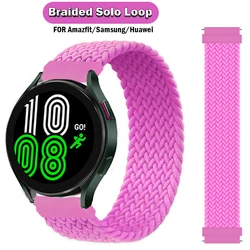 Braided Solo Loop strap for Samsung Galaxy watch 4/5 pro/3/6 classic 22mm/20mm watch band Huawei GT/Amazfit Gtr/GTS 4-3-2-mini