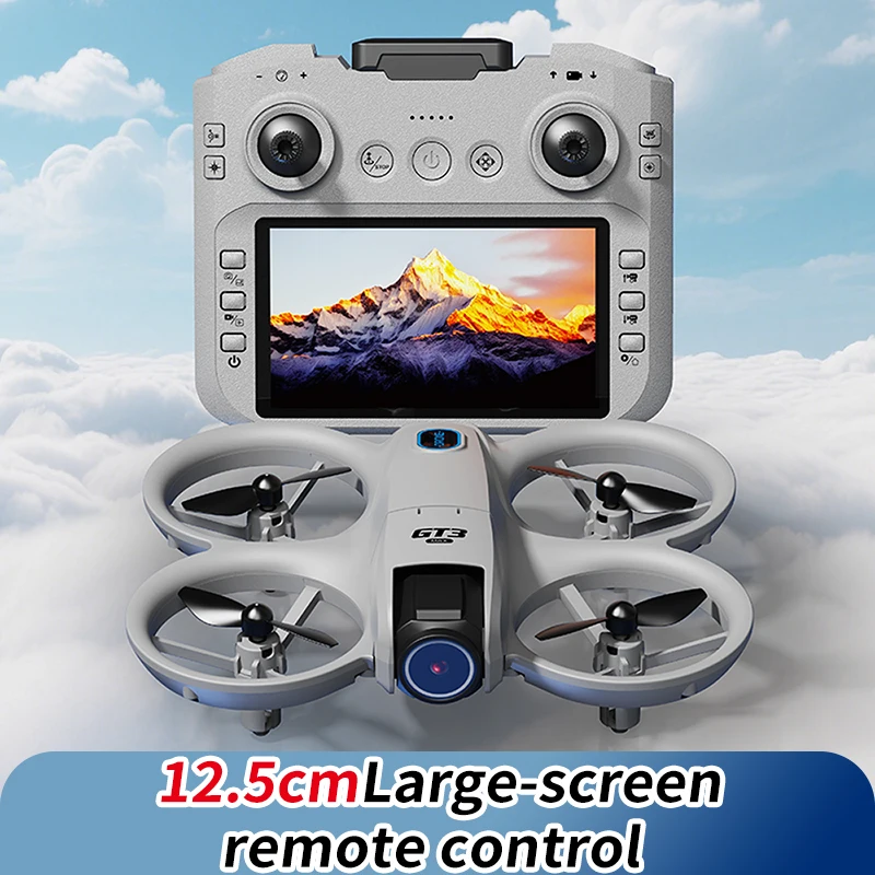 طائرة هليكوبتر GT3 MAX Mini Drone 4k WIFI FPV Easy Fly RC 180 °   كوادكوبتر لتجنب عقبة التدفق البصري بعدسة ESC مع كاميرا مزدوجة