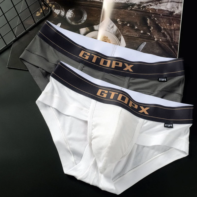 

Bugle Pouch Sexy Male Underwear Briefs GTOPX MAN Modal Panties Low Rise Underpants Translucent