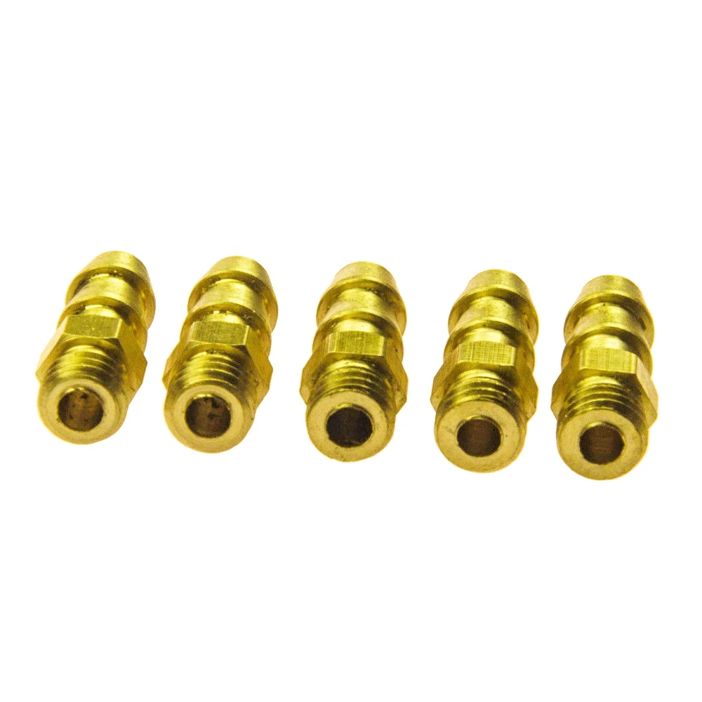 Mibidao 5 Stuks Messing M4 Schroefdraad Waterkoeling Kraan Tepels Brandstof Nozzles Voor Rc Model Boot Diy Onderdelen