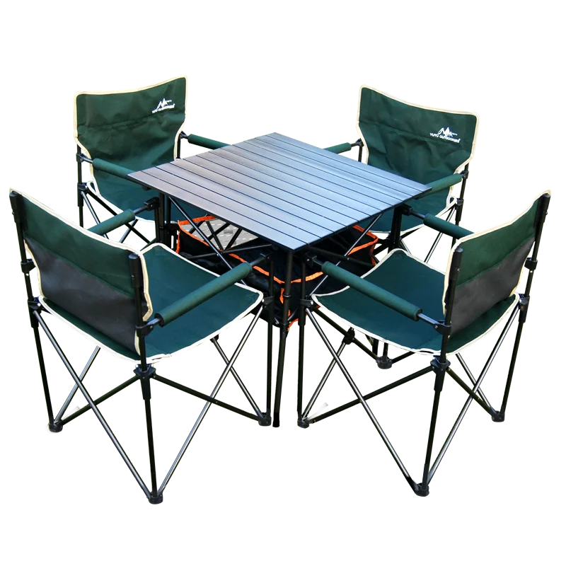 

YY Folding Table for Car Table and Chair Set Outdoor One Table Four Chairs Portable Leisure Combination