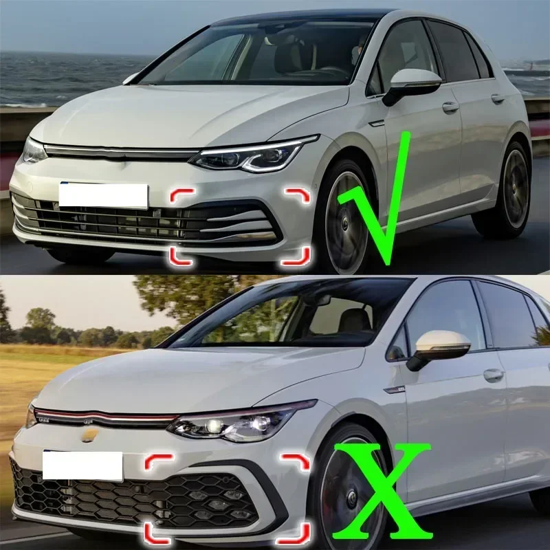 For Volkswagon VW Golf 8 MK8 PRO 2020-2022 Car Front Bumper Fog Light Lower Grille Spoiler Modification Car Body Kit Accessories
